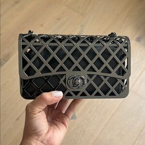 Black Geometric Women's Bag